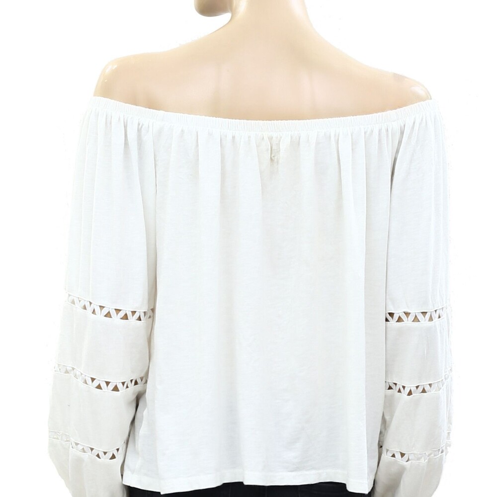 Lilly Pulitzer Katt Off-The-Shoulder Blouse Top Resort Cutout Lace S 252291 - Picture 8 of 9
